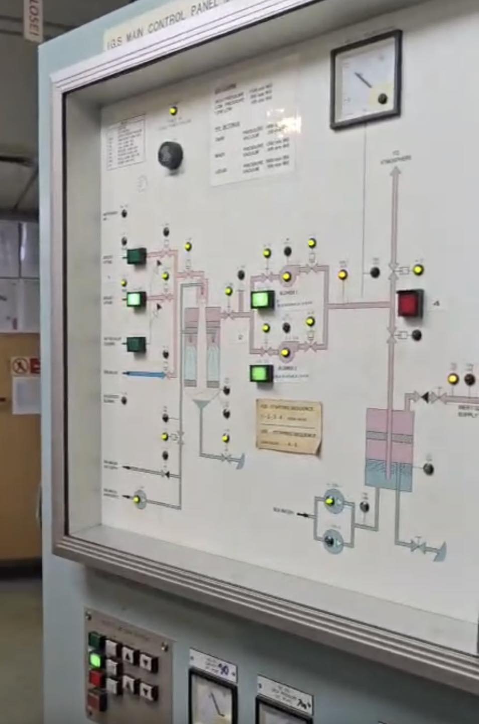 Hamworthy MOSS Inert Gas System Main Control Panel — restored to 100% capacity by Orbit Marine Engineering