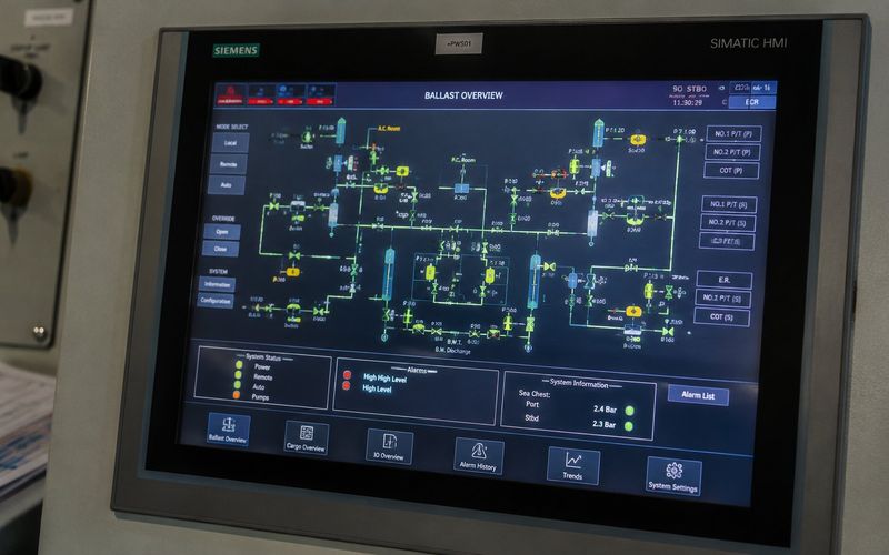 Siemens SIMATIC HMI ballast control screen