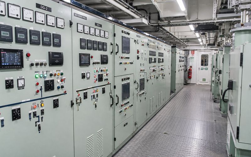 Engine room main switchboard alley